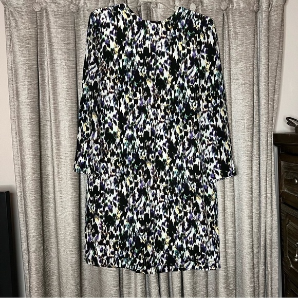 ERDEM Emma Wiggle Abstract Print Silk Mini Shift Dresss - Picture 2 of 16